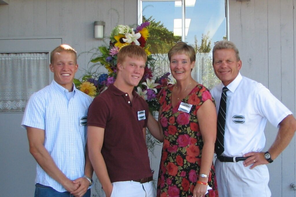 Deanna Nowadnick with her family