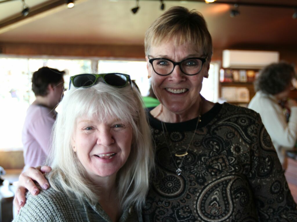 Deanna Nowadnick with her editor for the book signing party for Bouquet of Wisdom